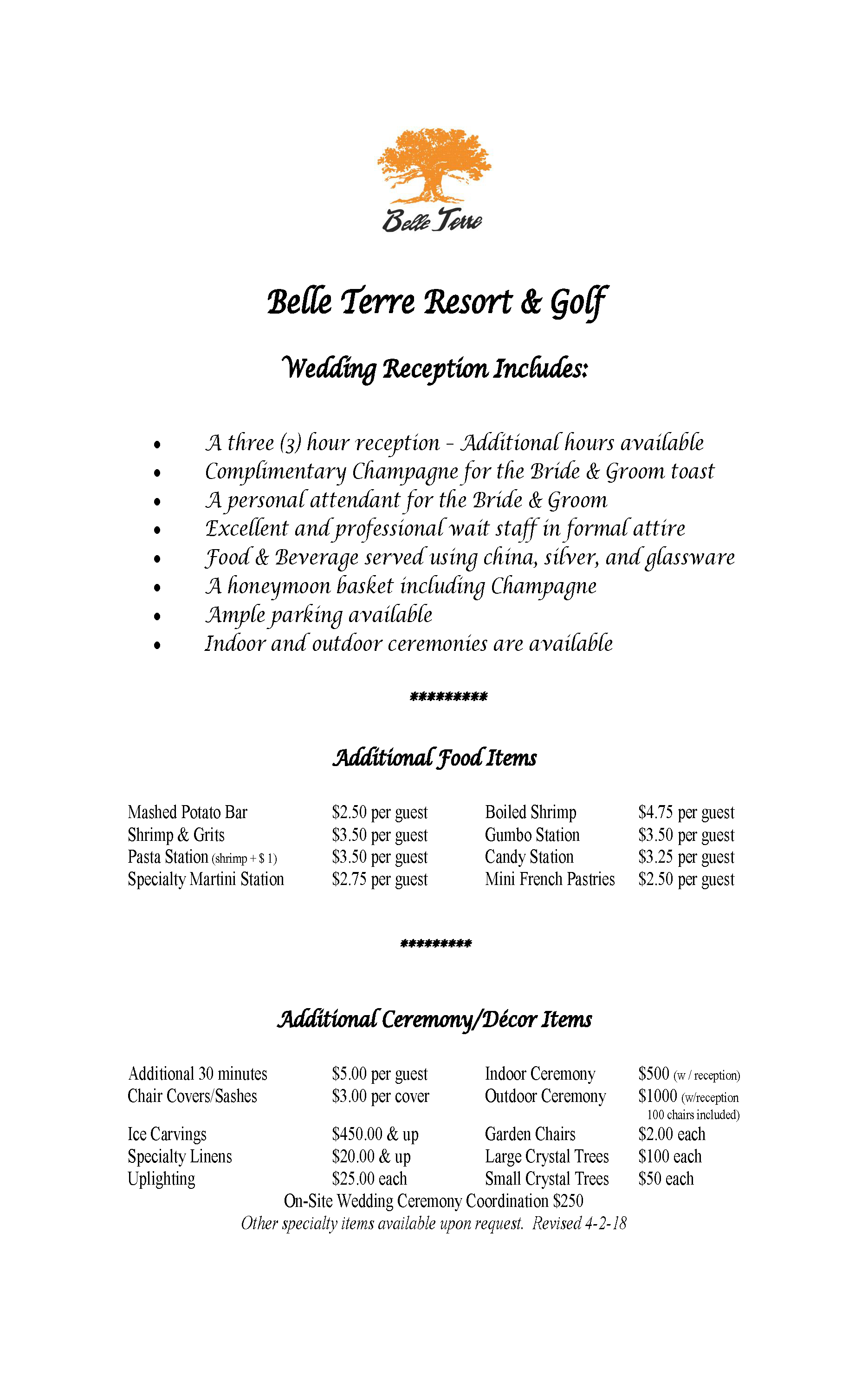 Weddings Belle Terre Country Club